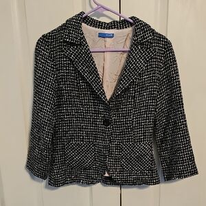 dELiA*s Black and White Tweed Blazer